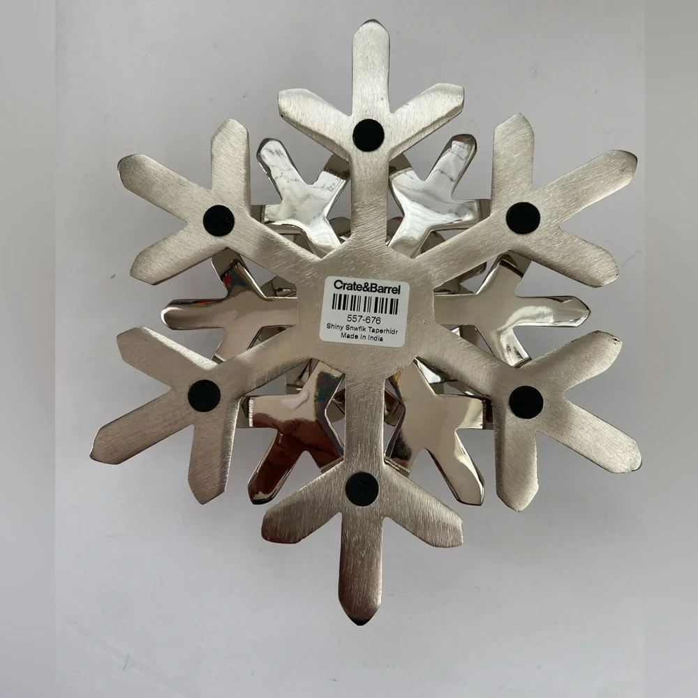 Crate&Barrel snowflake candle holder